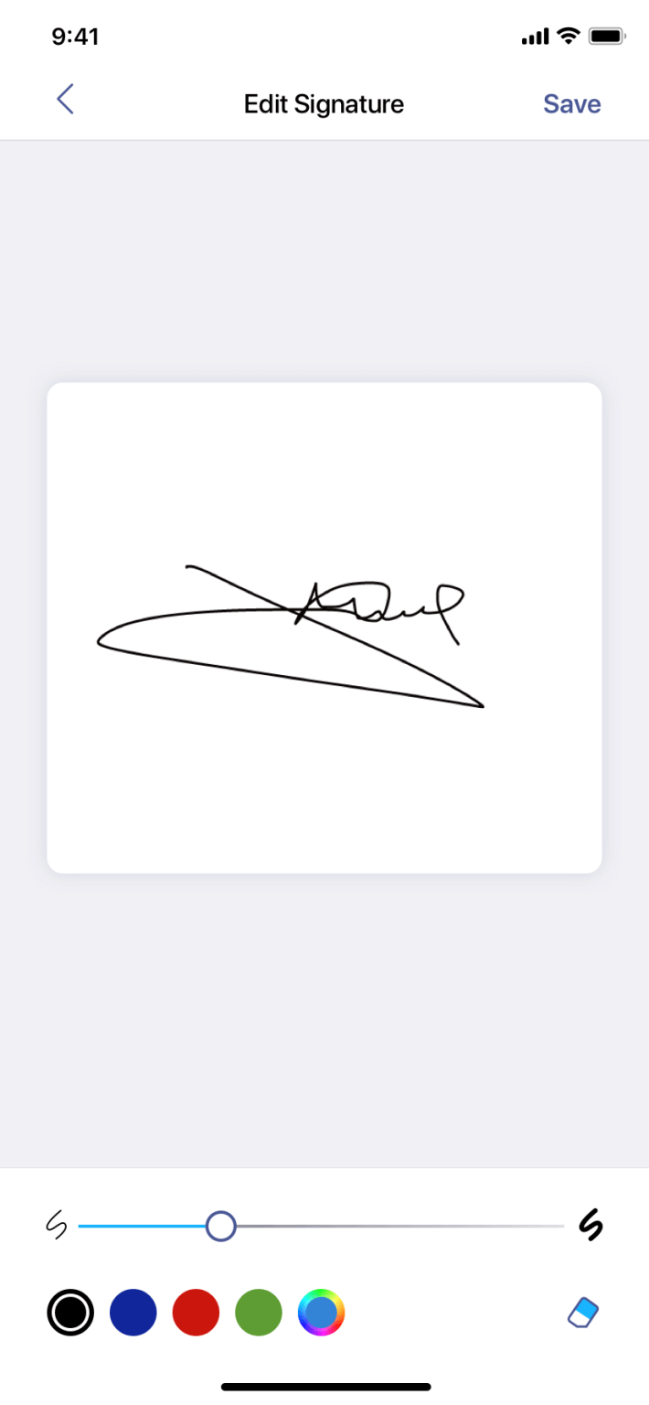sign document